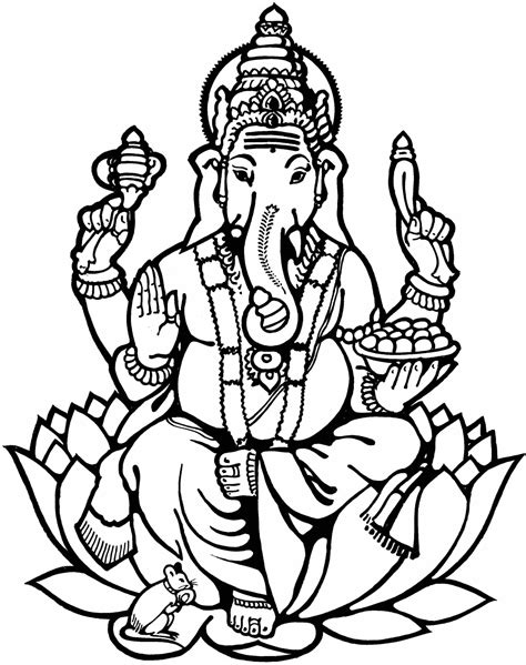 Printable Ganesha Coloring Pages